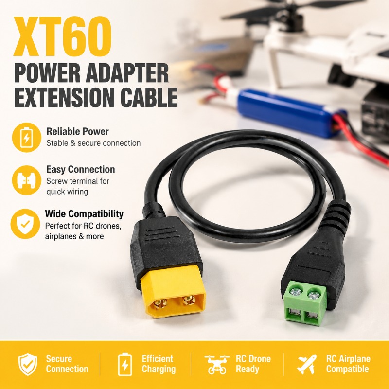Fpv Drone Charger - Conector XT60 Macho Hembra a Cable